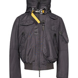 Bomber Gobi con cappuccio in grigio 