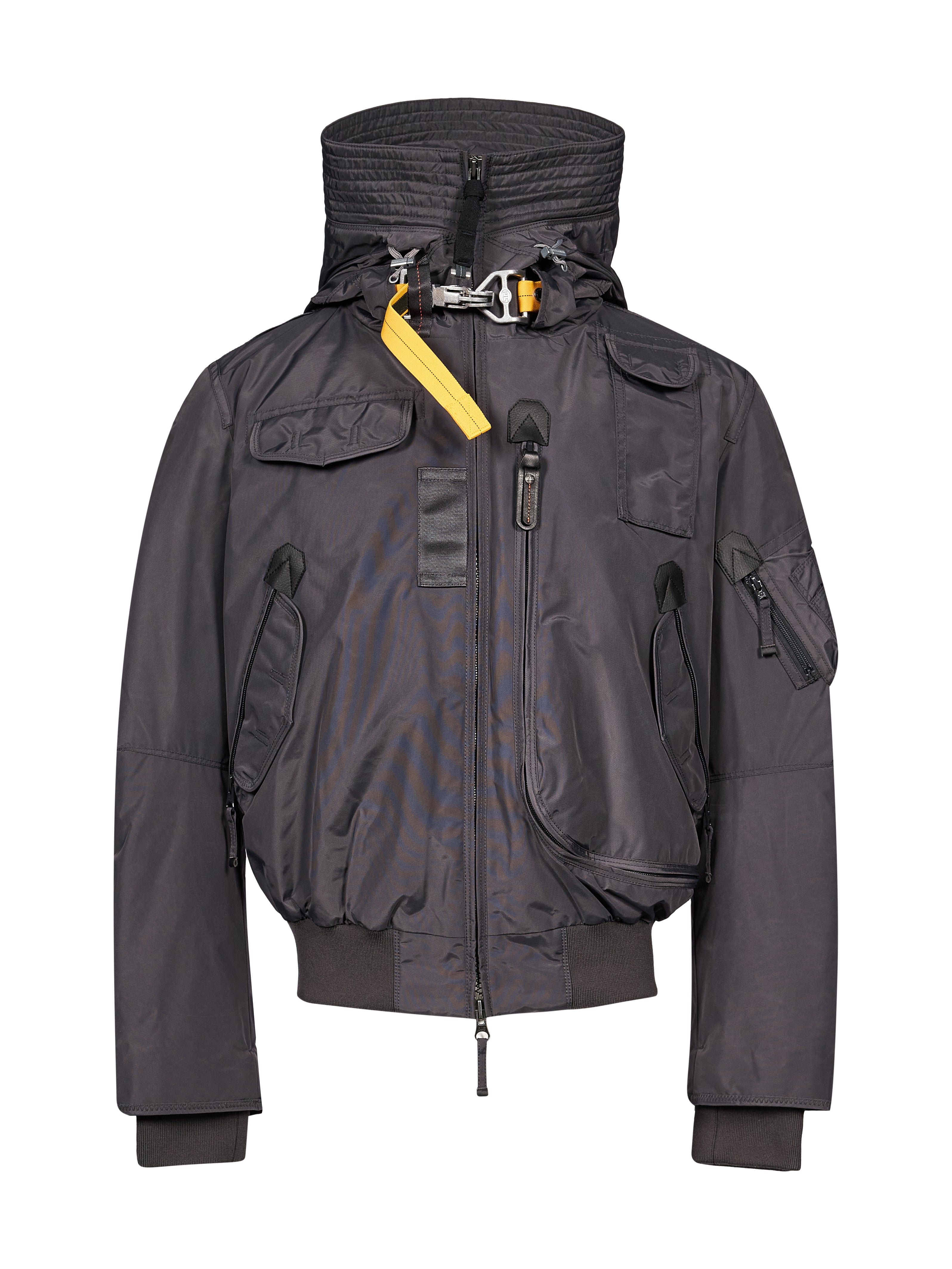 Bomber Gobi con cappuccio in grigio 