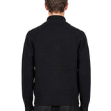 Maglione con mezza zip in nero 