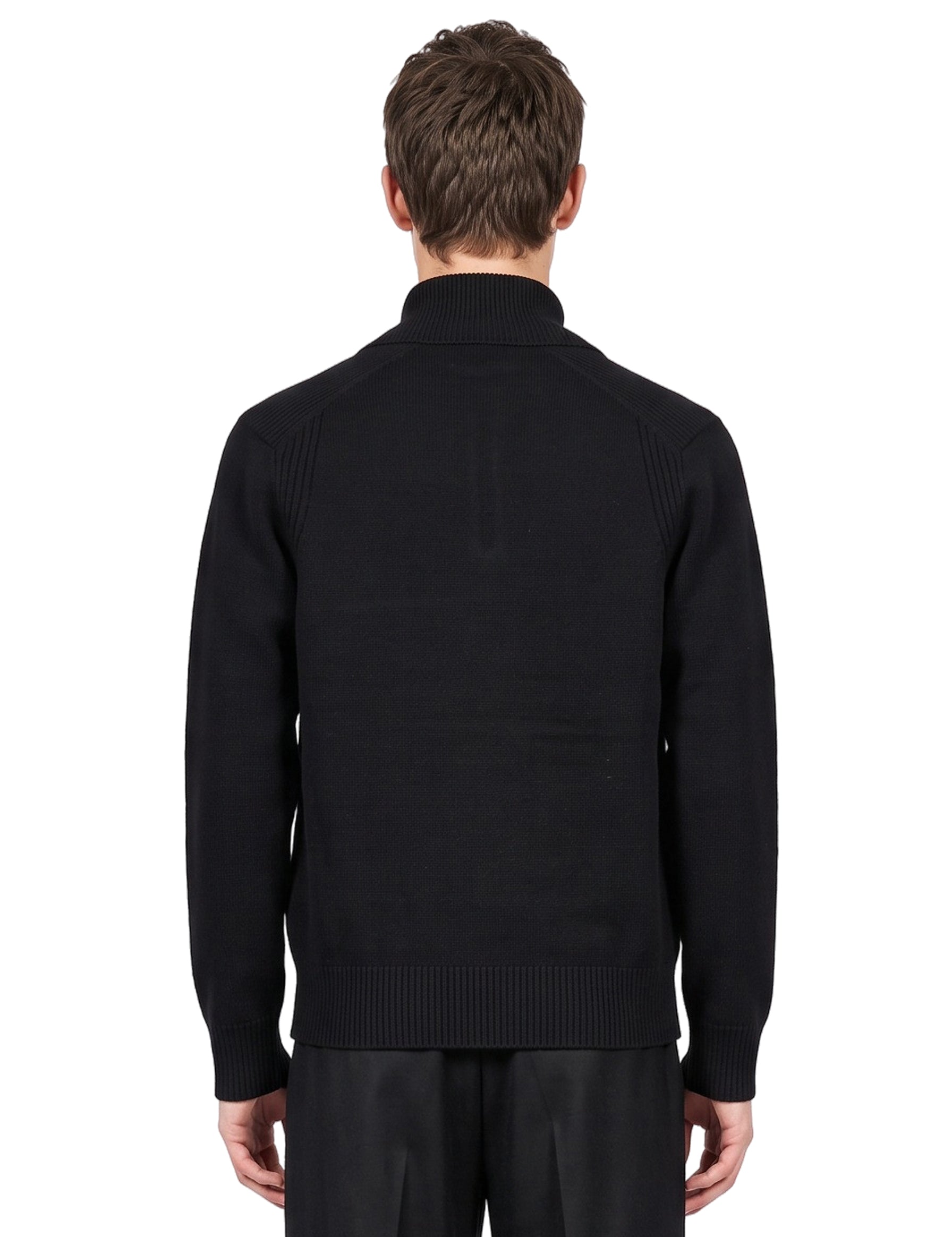 Maglione con mezza zip in nero 