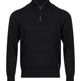 Maglione con mezza zip in nero 