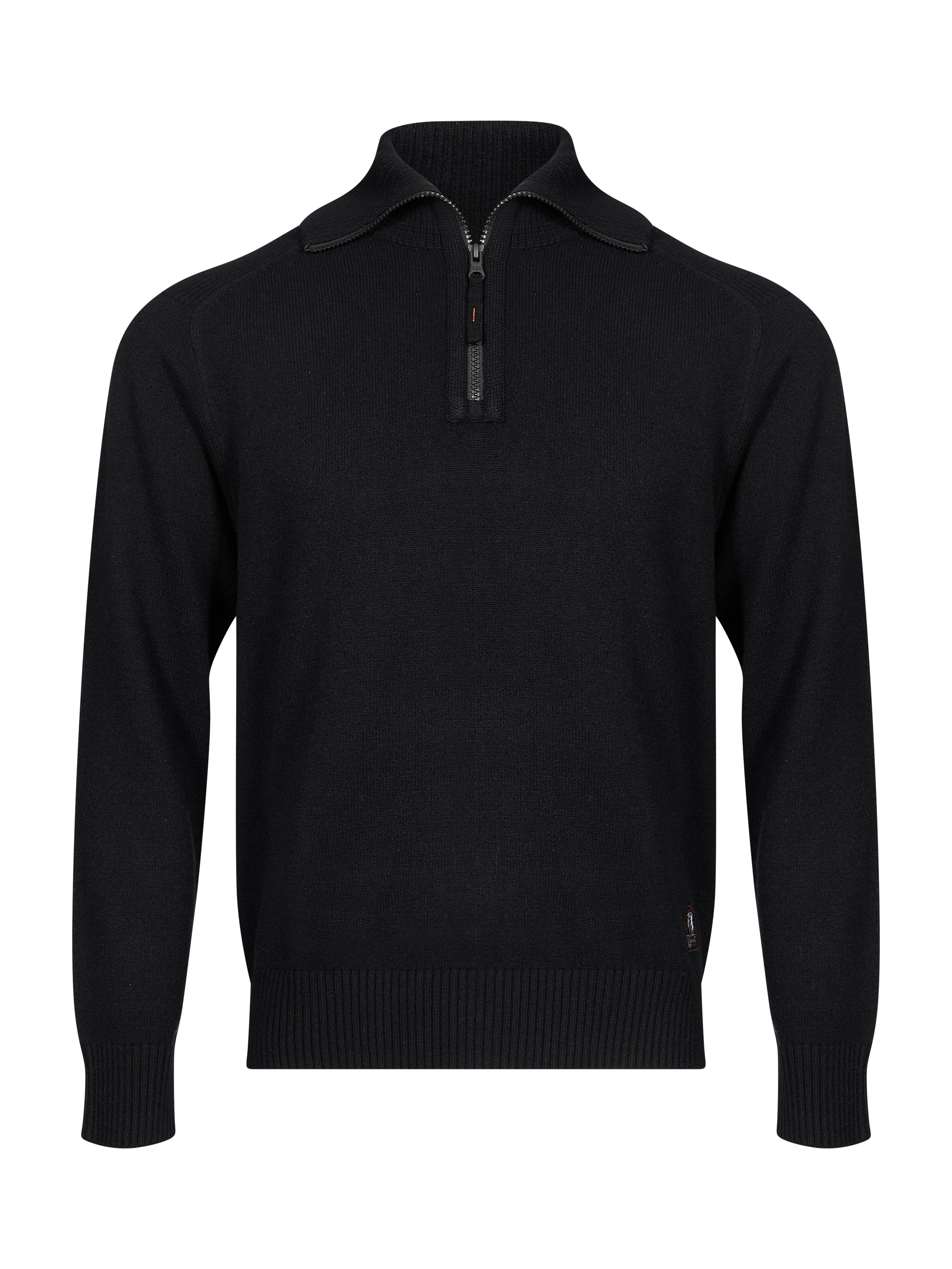 Maglione con mezza zip in nero 