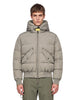 Grey hooded Wilmont bomber jacket
