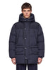 Harraseeket hooded down jacket in blue