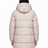 Piumino Long Bear con cappuccio in grigio 