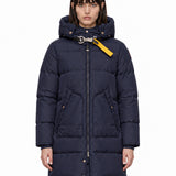 Piumino Long Bear con cappuccio in blu 