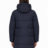 Piumino Long Bear con cappuccio in blu 