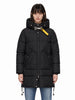 Piumino Long Bear con cappuccio in nero