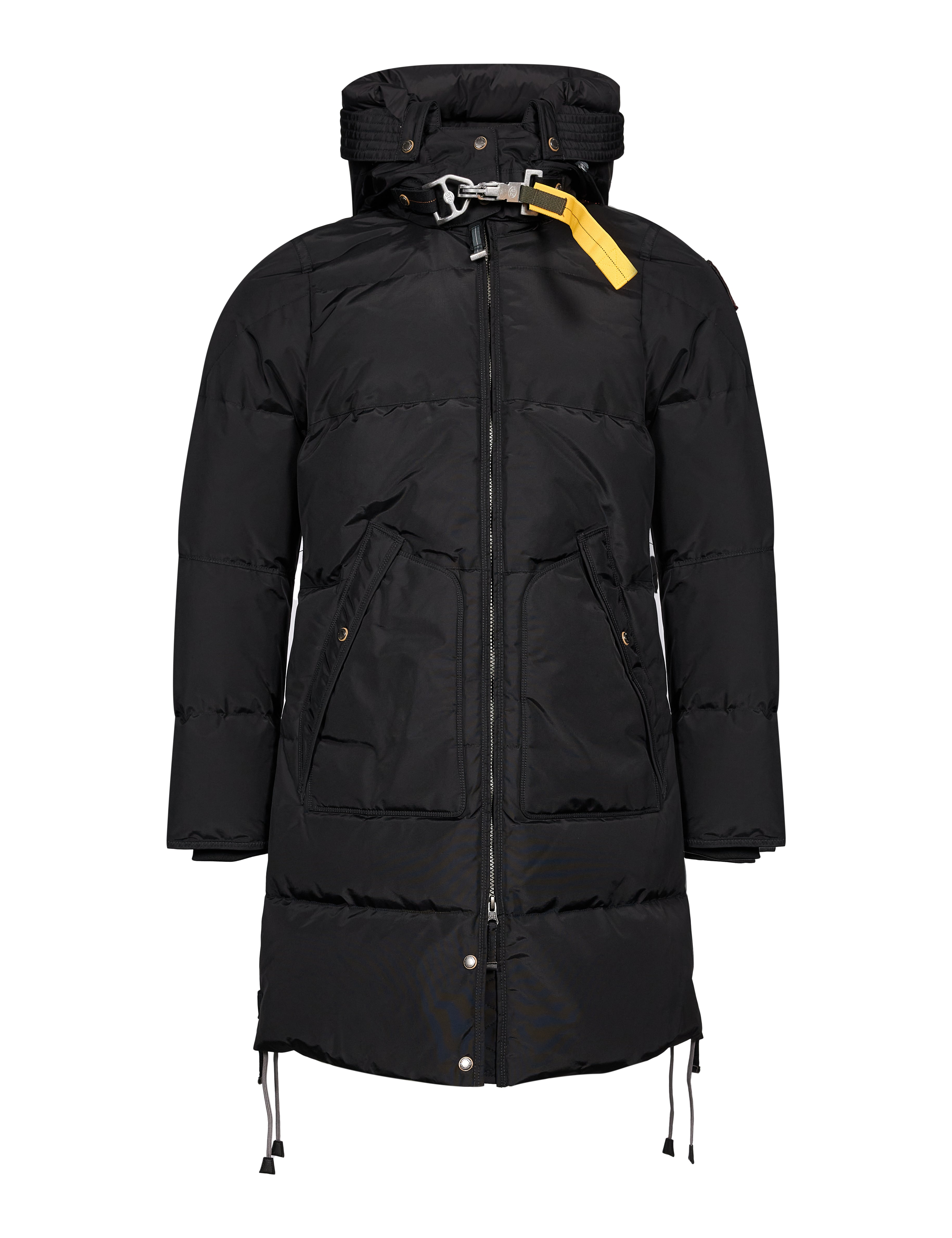 Piumino Long Bear con cappuccio in nero 