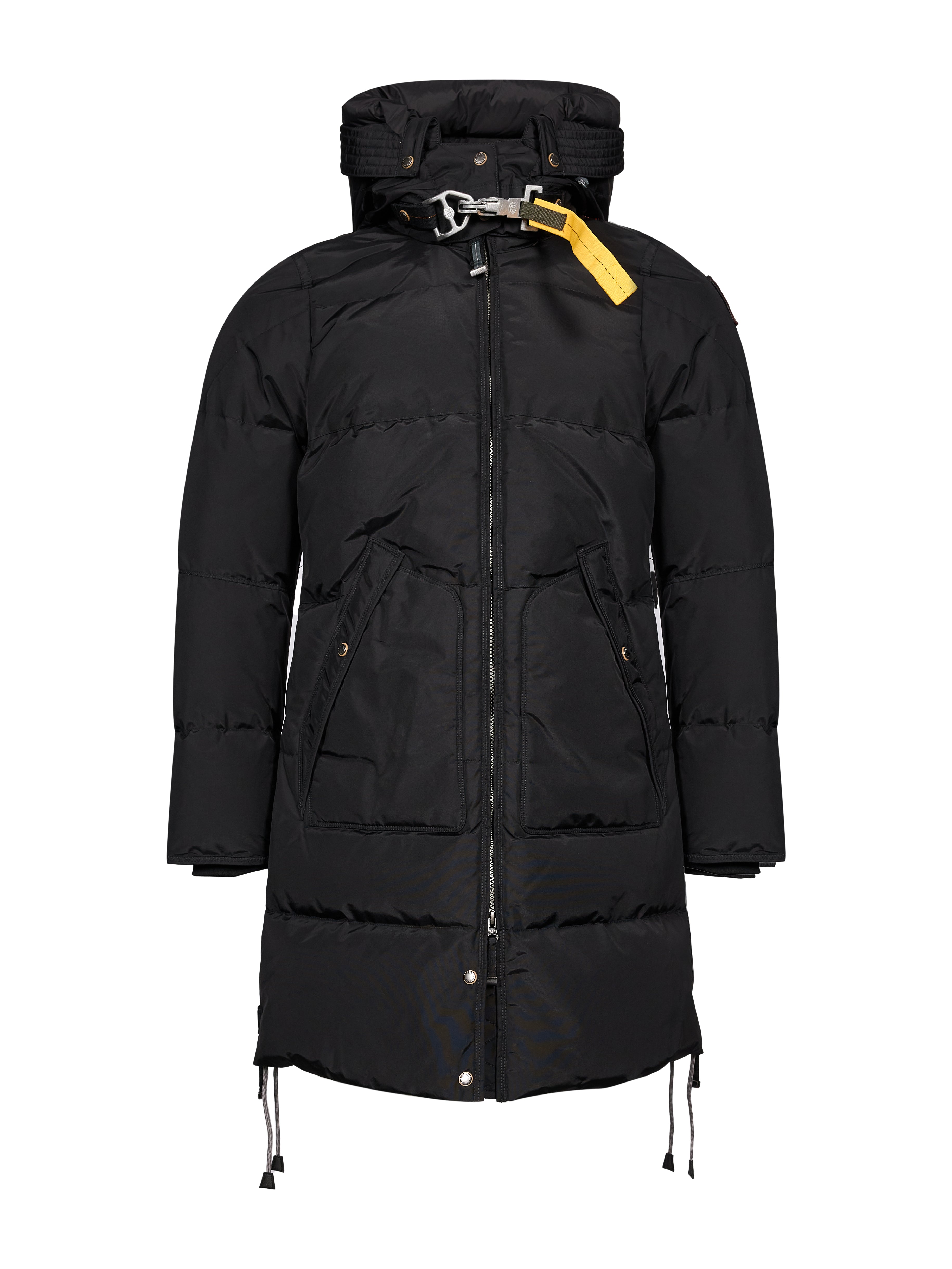 Piumino Long Bear con cappuccio in nero 