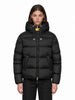 Tilly short puffer jacket in black