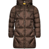 Piumino lungo Janet in marrone 