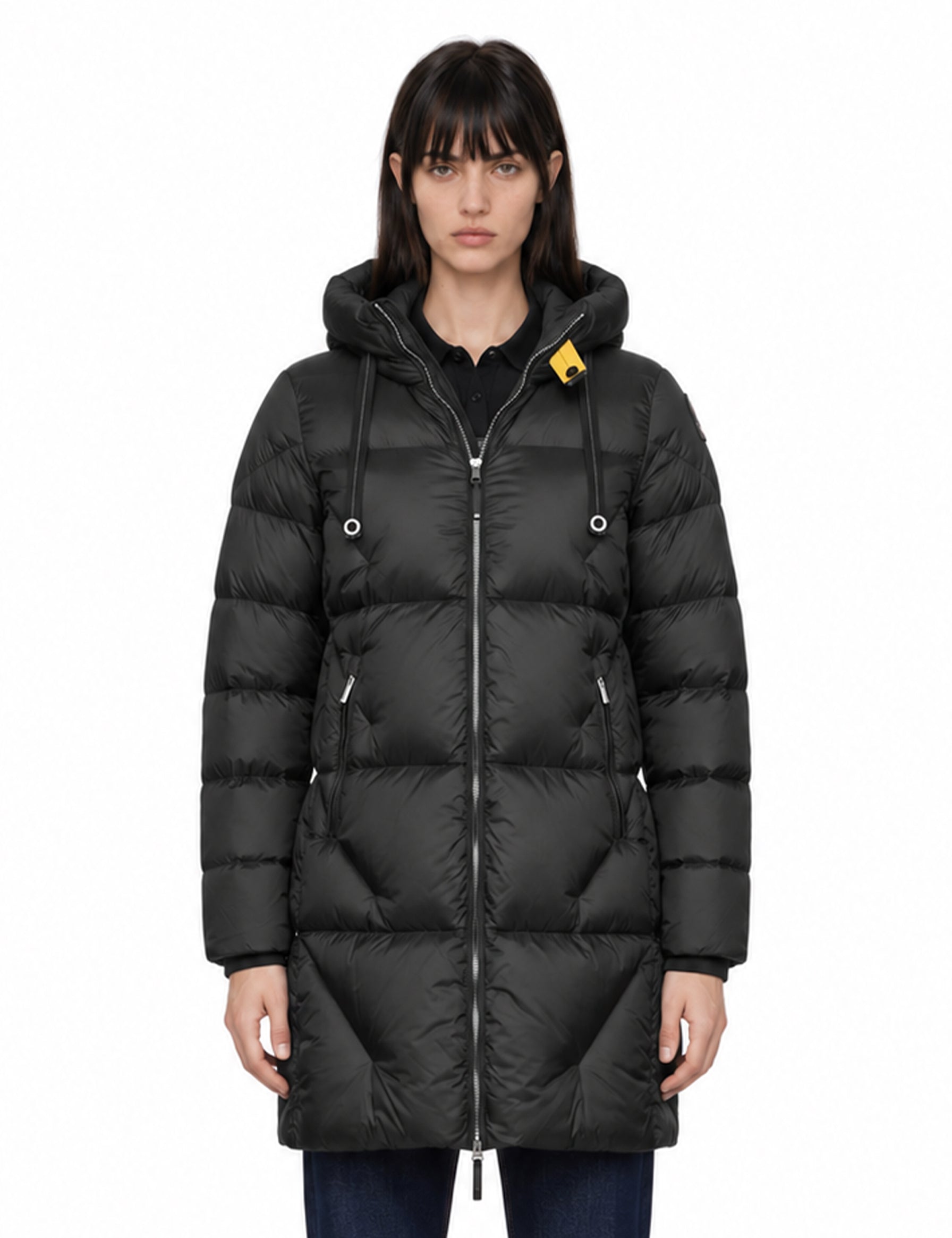 Piumino lungo Janet in nero 