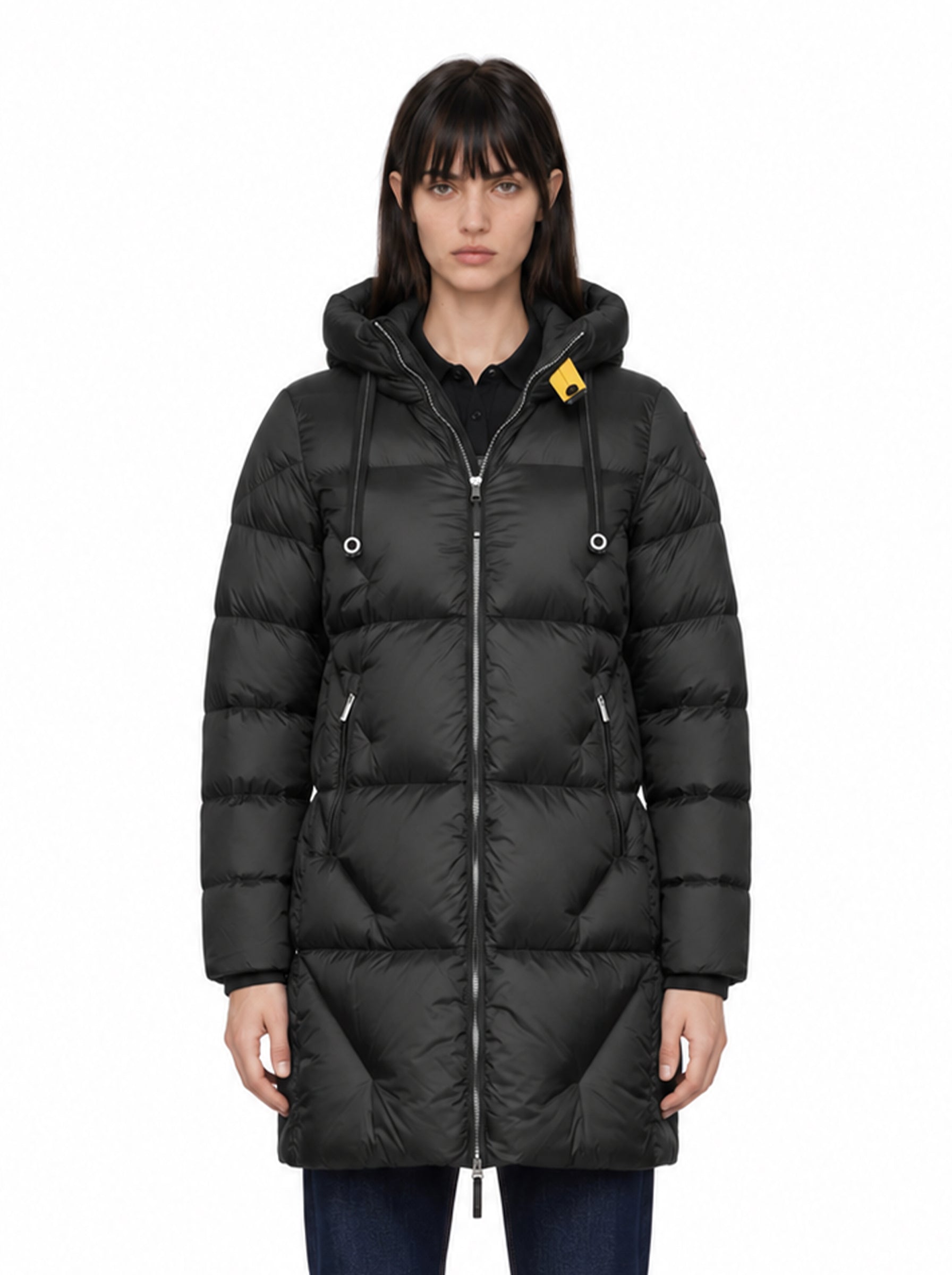 Piumino lungo Janet in nero 