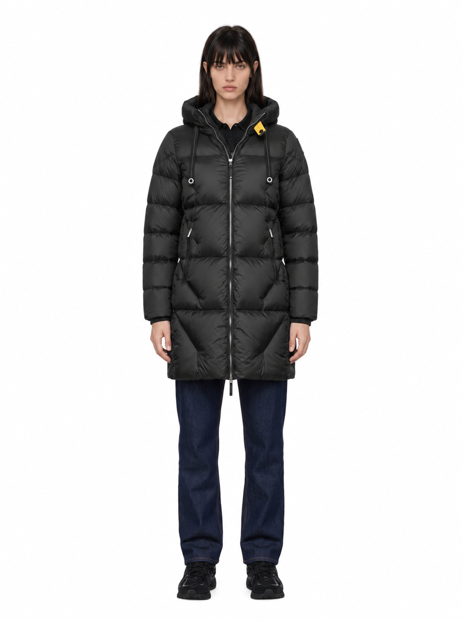 Piumino lungo Janet in nero 