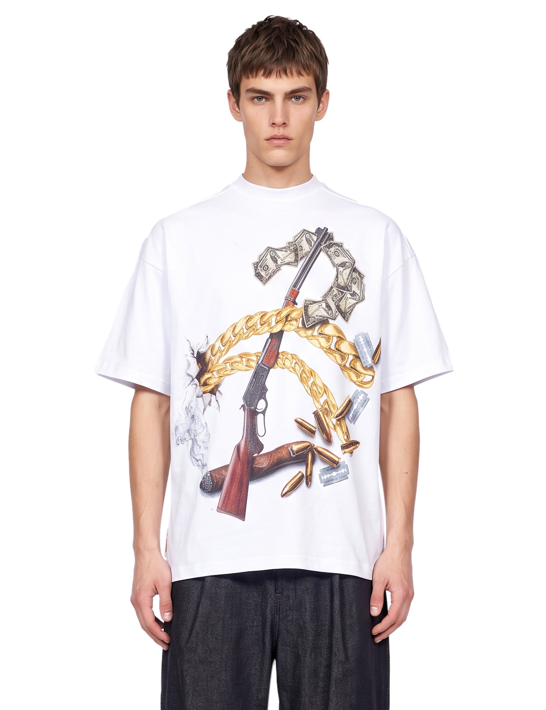 T-shirt The New Boy Seven Cat in bianco 
