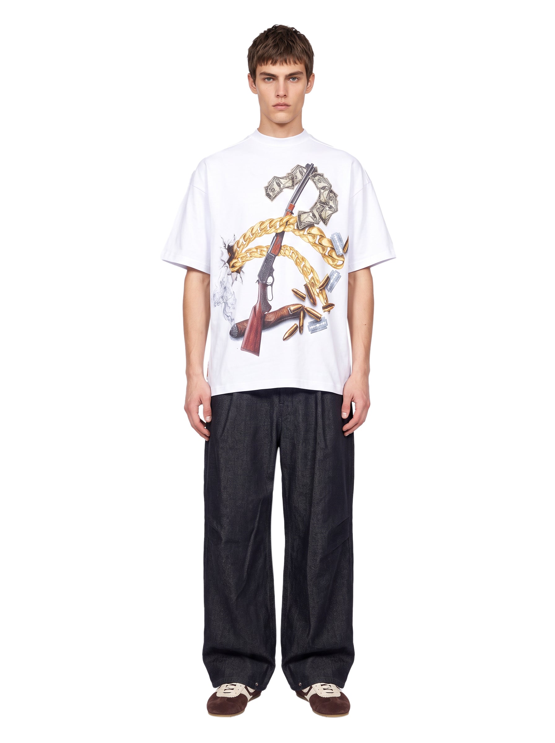 T-shirt The New Boy Seven Cat in bianco 