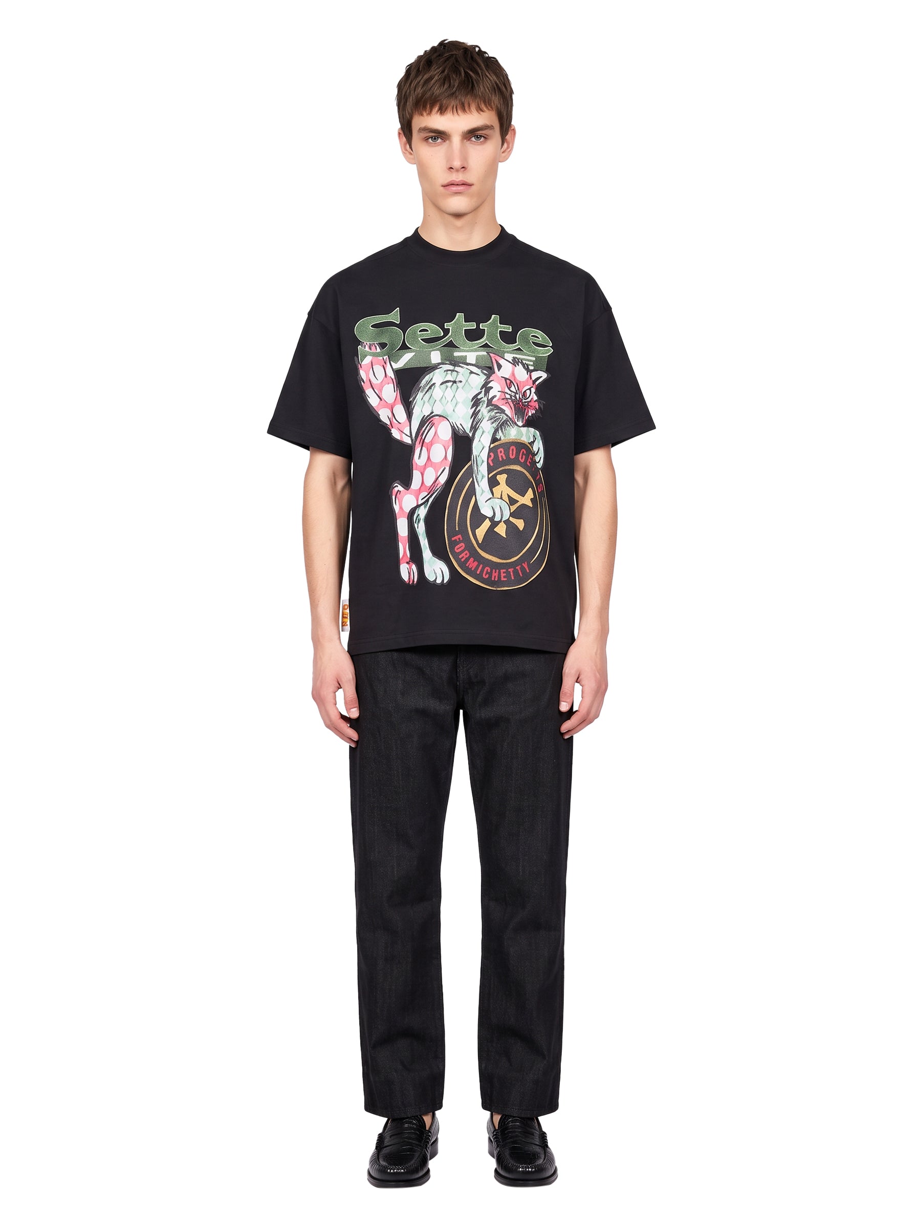 T-shirt The New Boy Seven Cat in nero 