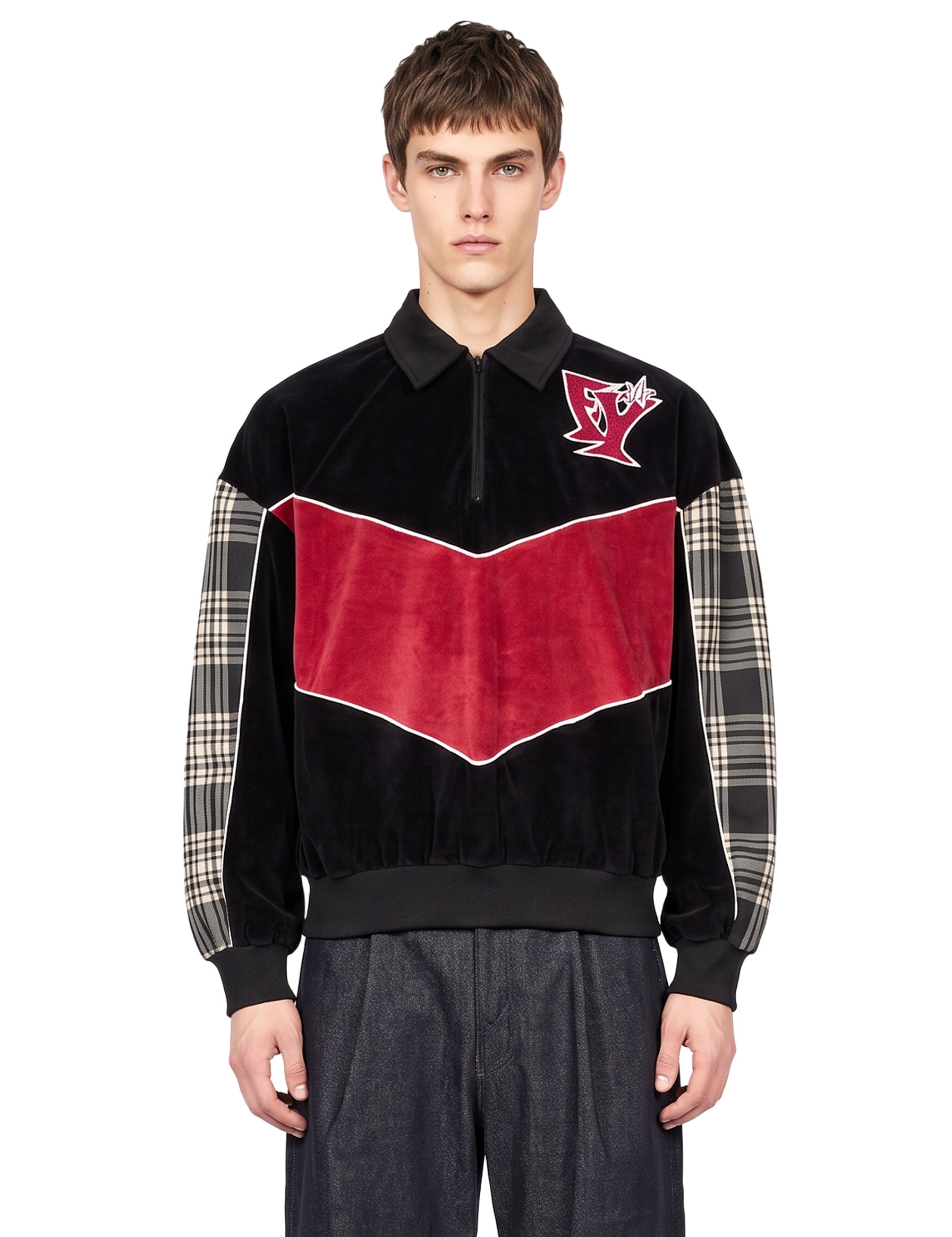 Felpa mezza zip Uno multicolor 