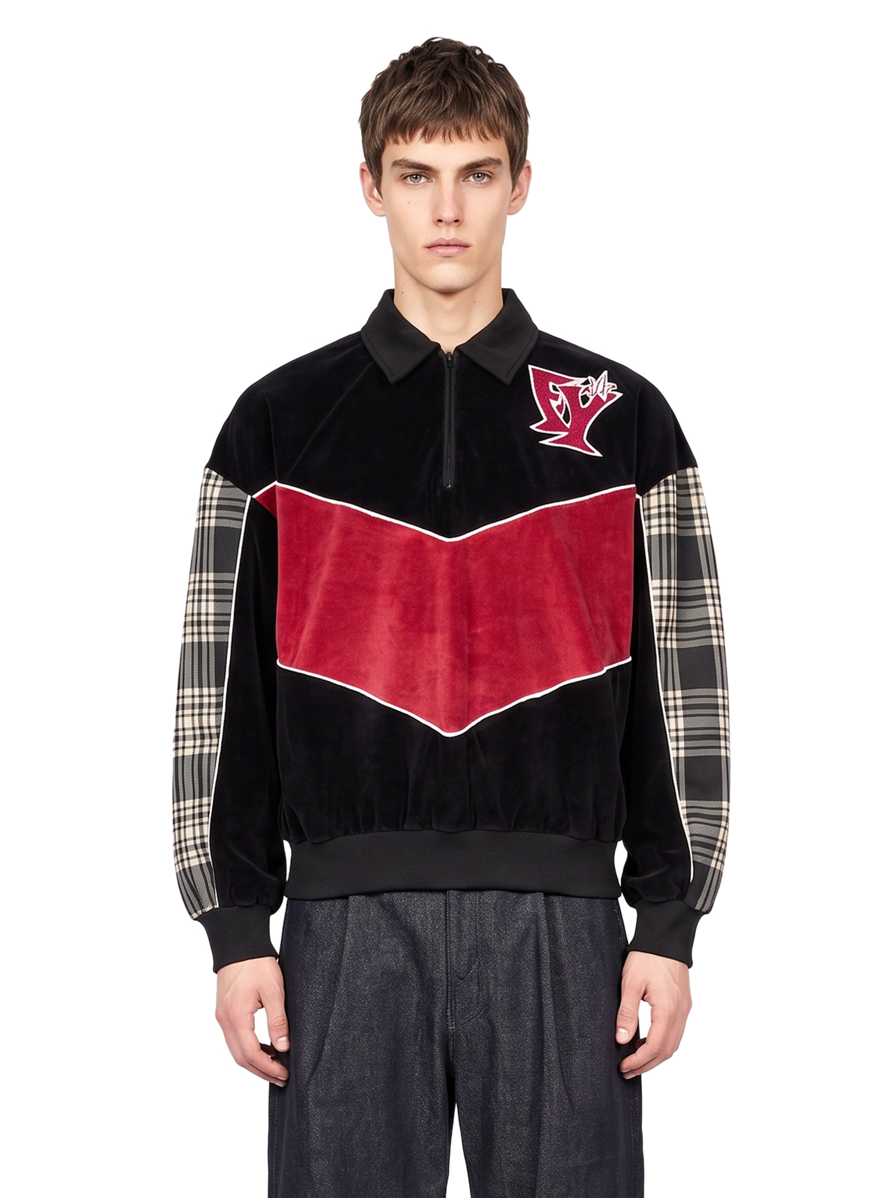 Felpa mezza zip Uno multicolor 