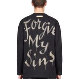 T-shirt a maniche lunghe Forgive My Sins in nero 