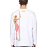 T-shirt a maniche lunghe Forgive My Sins in bianco 