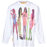 T-shirt a maniche lunghe Forgive My Sins in bianco 