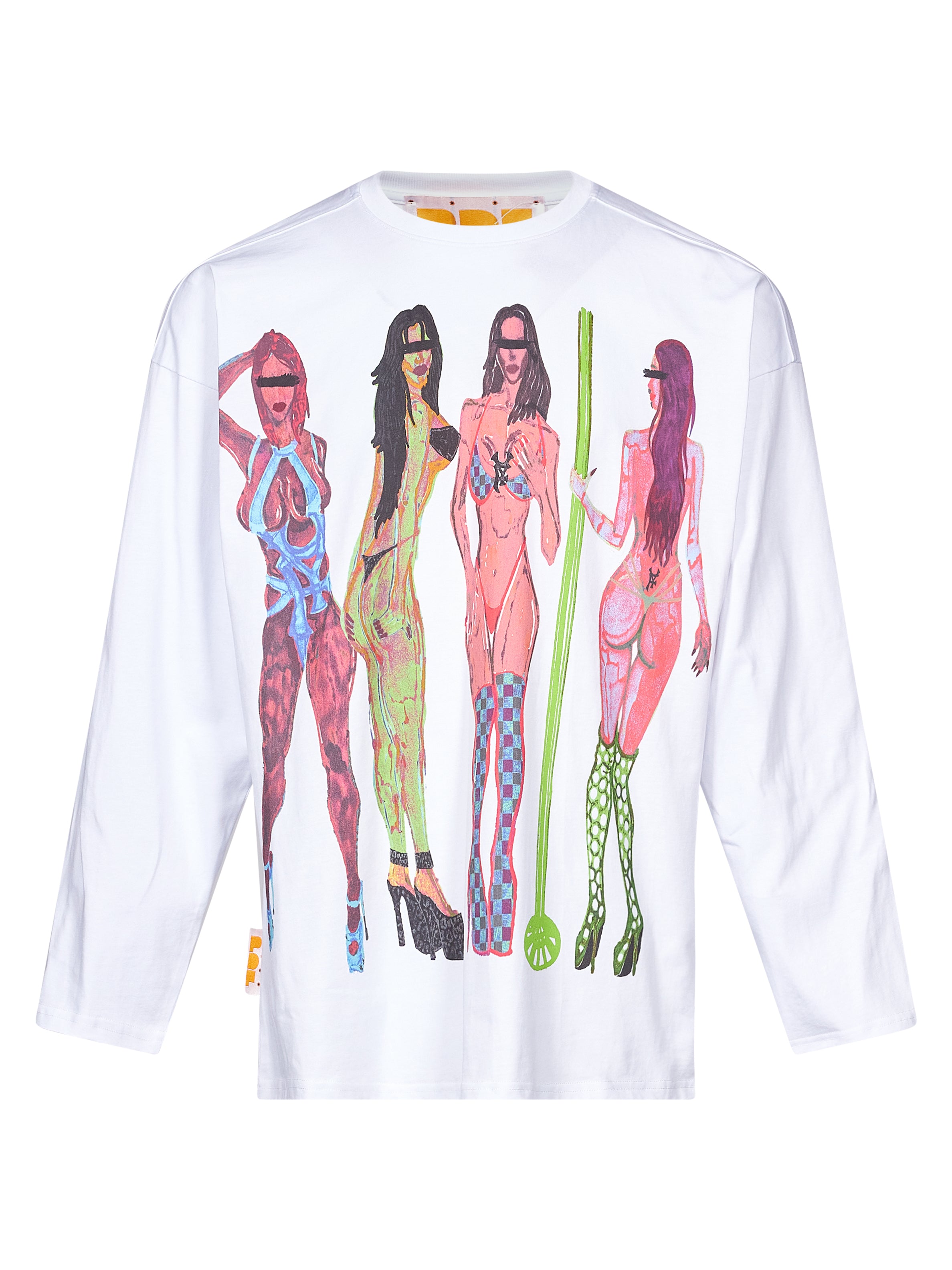 T-shirt a maniche lunghe Forgive My Sins in bianco 