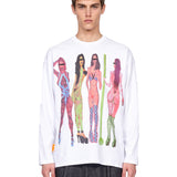 T-shirt a maniche lunghe Forgive My Sins in bianco 