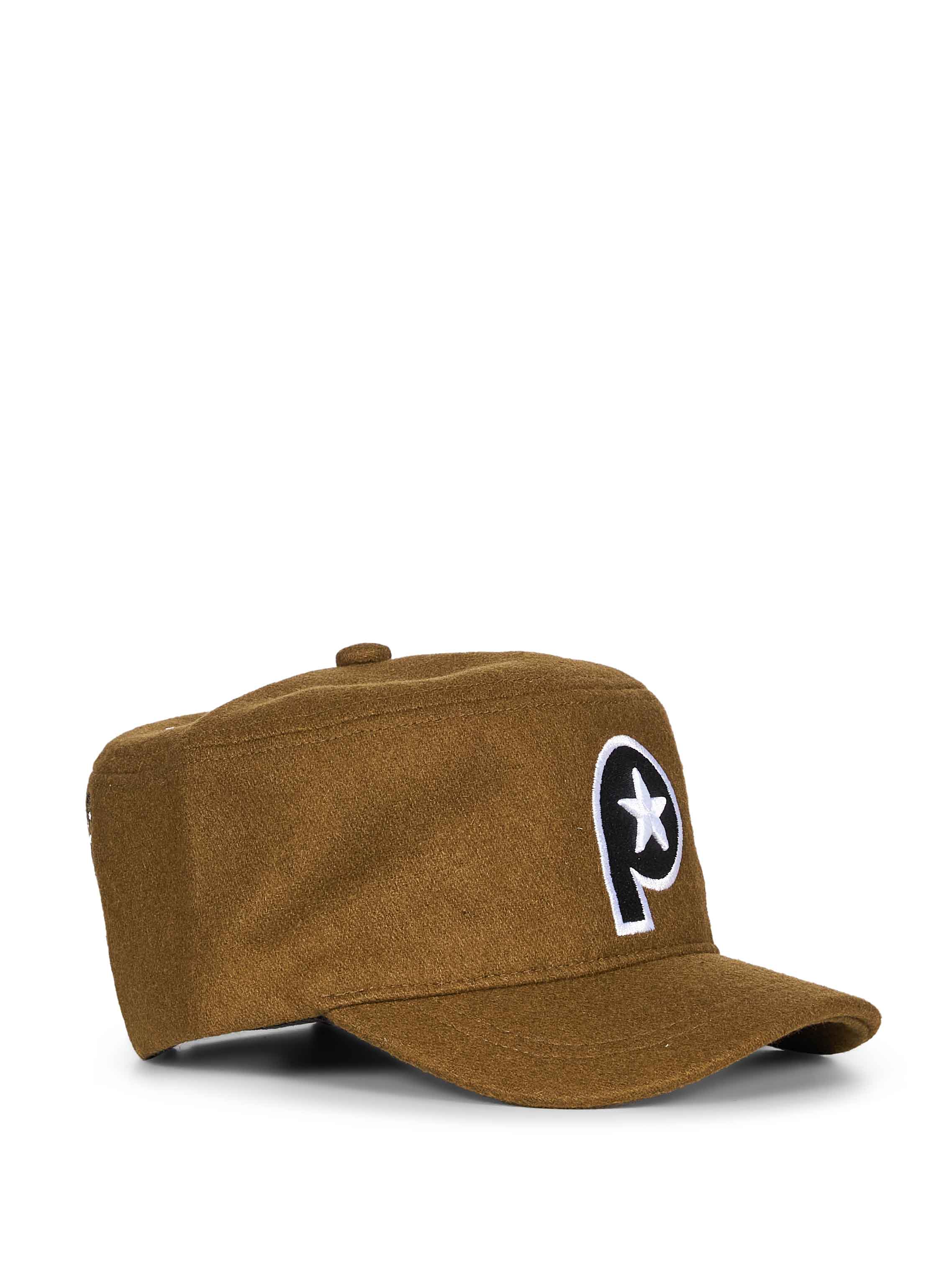 Cappello P Pillbox in verde 