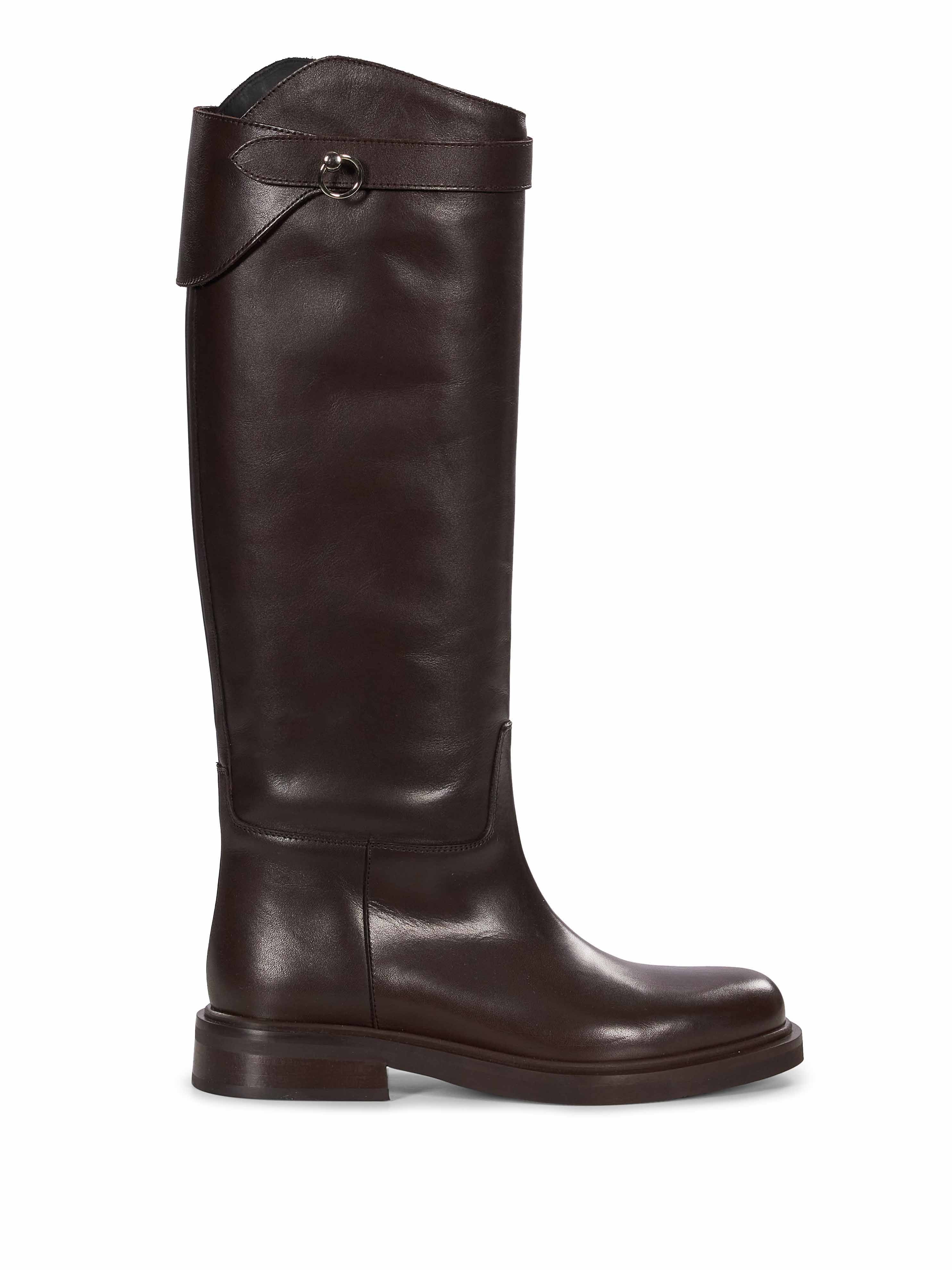 Stivali in pelle Fibi in nero 