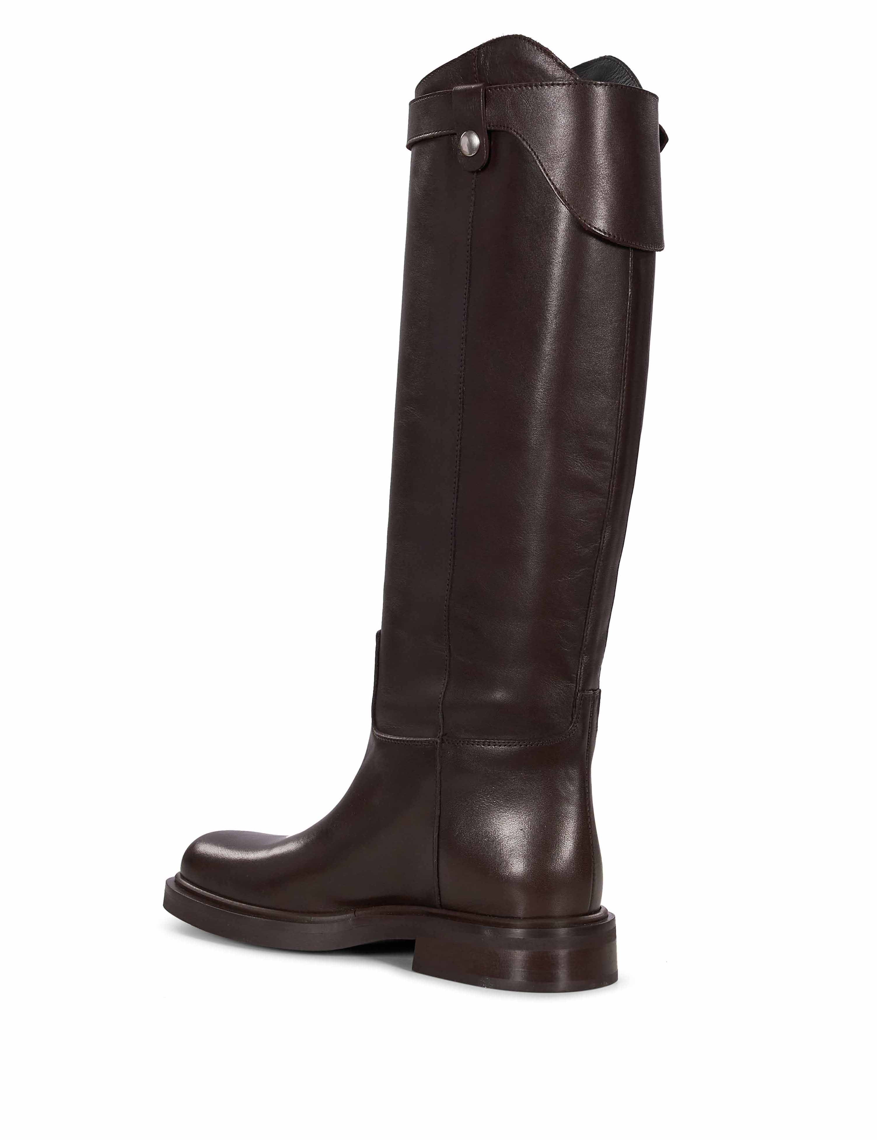 Stivali in pelle Fibi in nero 