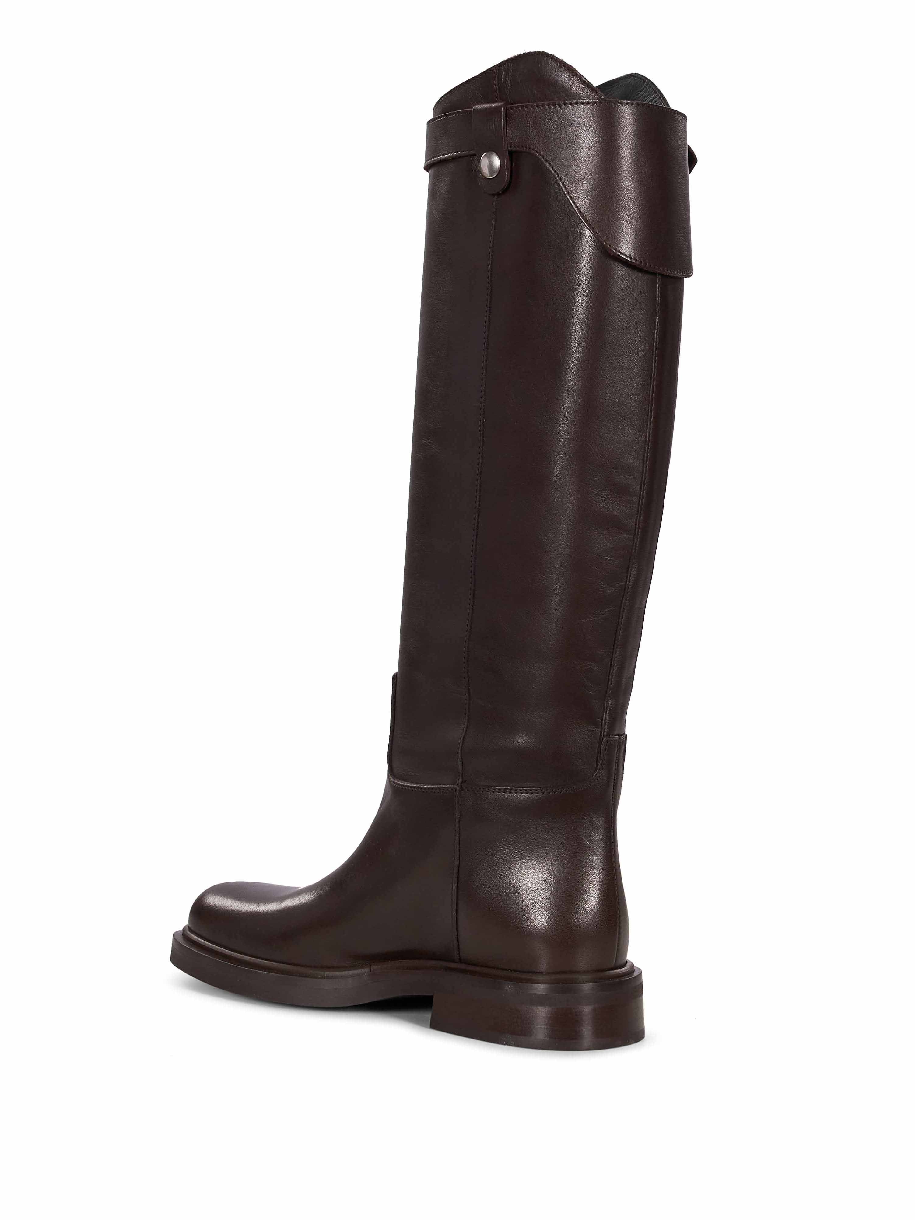 Stivali in pelle Fibi in nero 