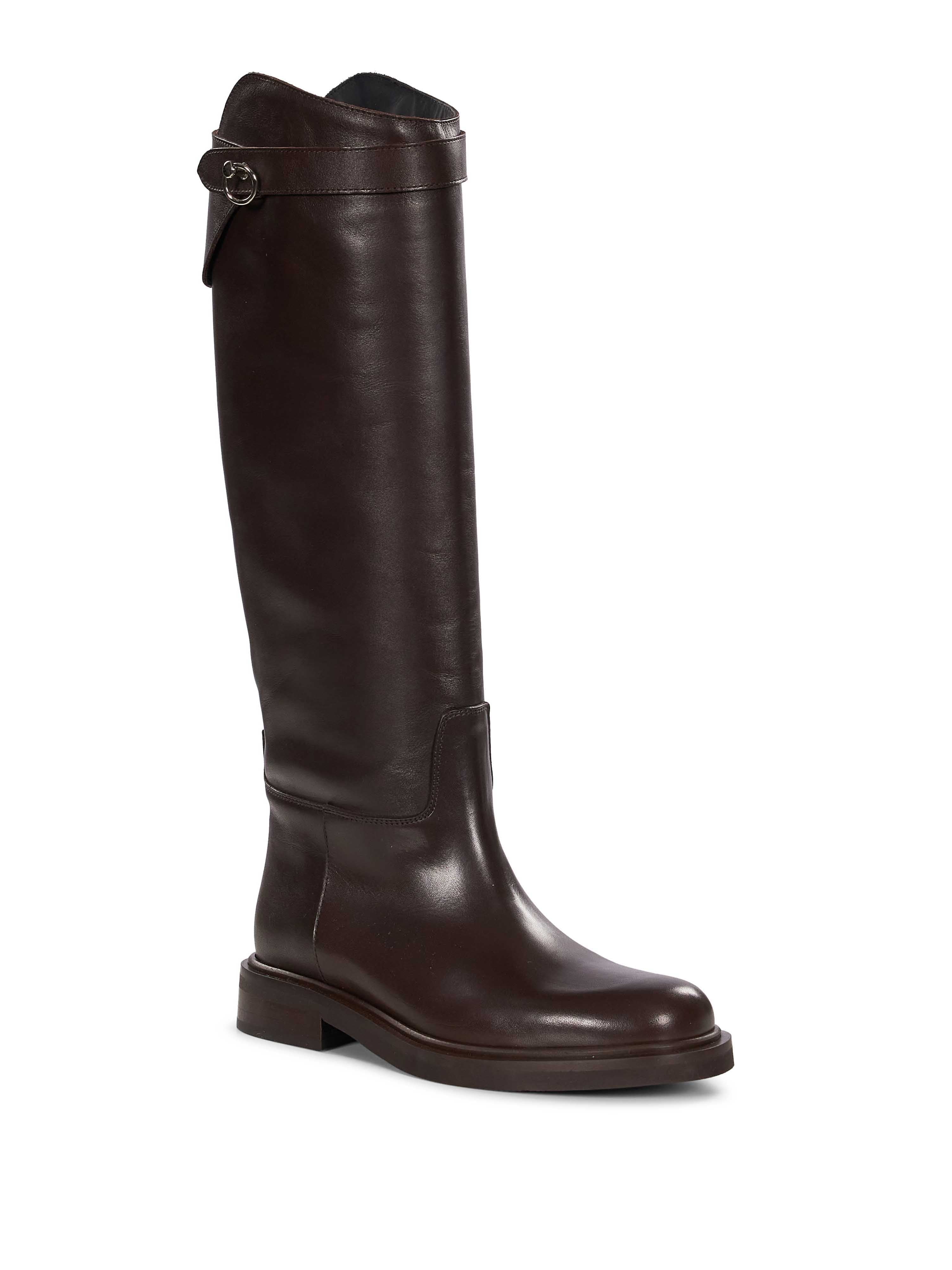Stivali in pelle Fibi in nero 