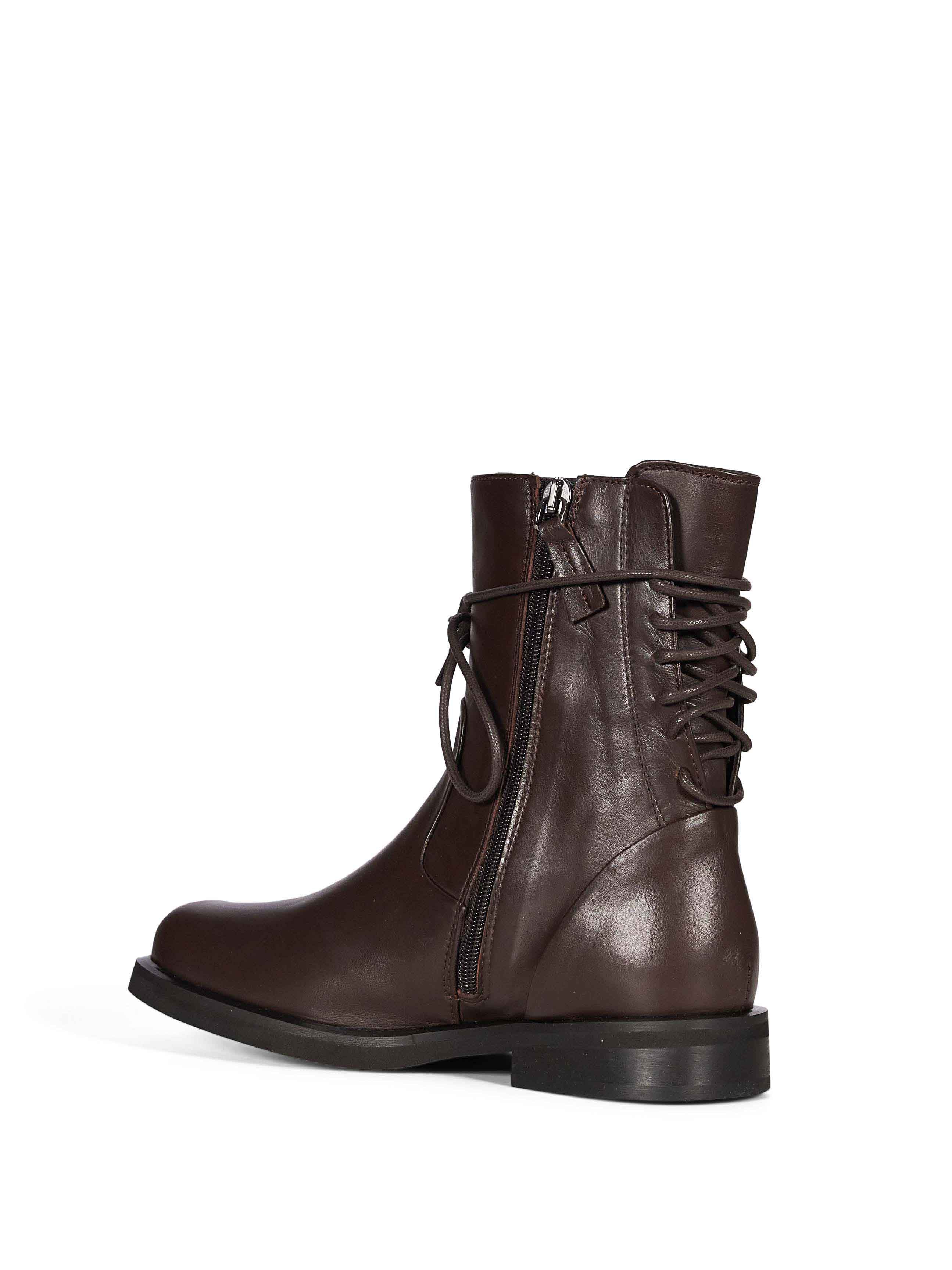 Stivaletti Arlo stringati in marrone 