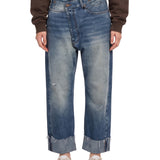 Jeans Layton chiusura crossover in blu 