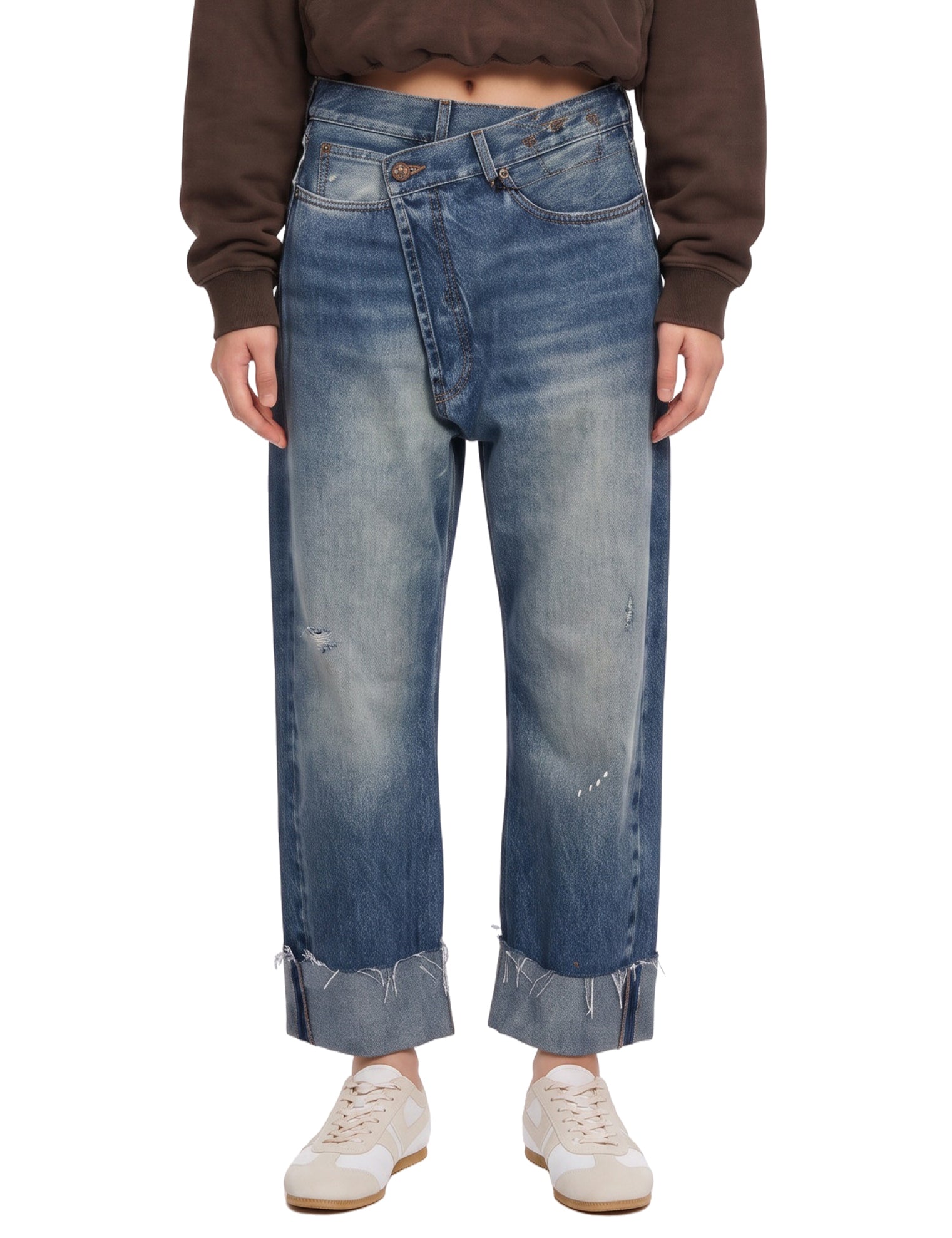 Jeans Layton chiusura crossover in blu 