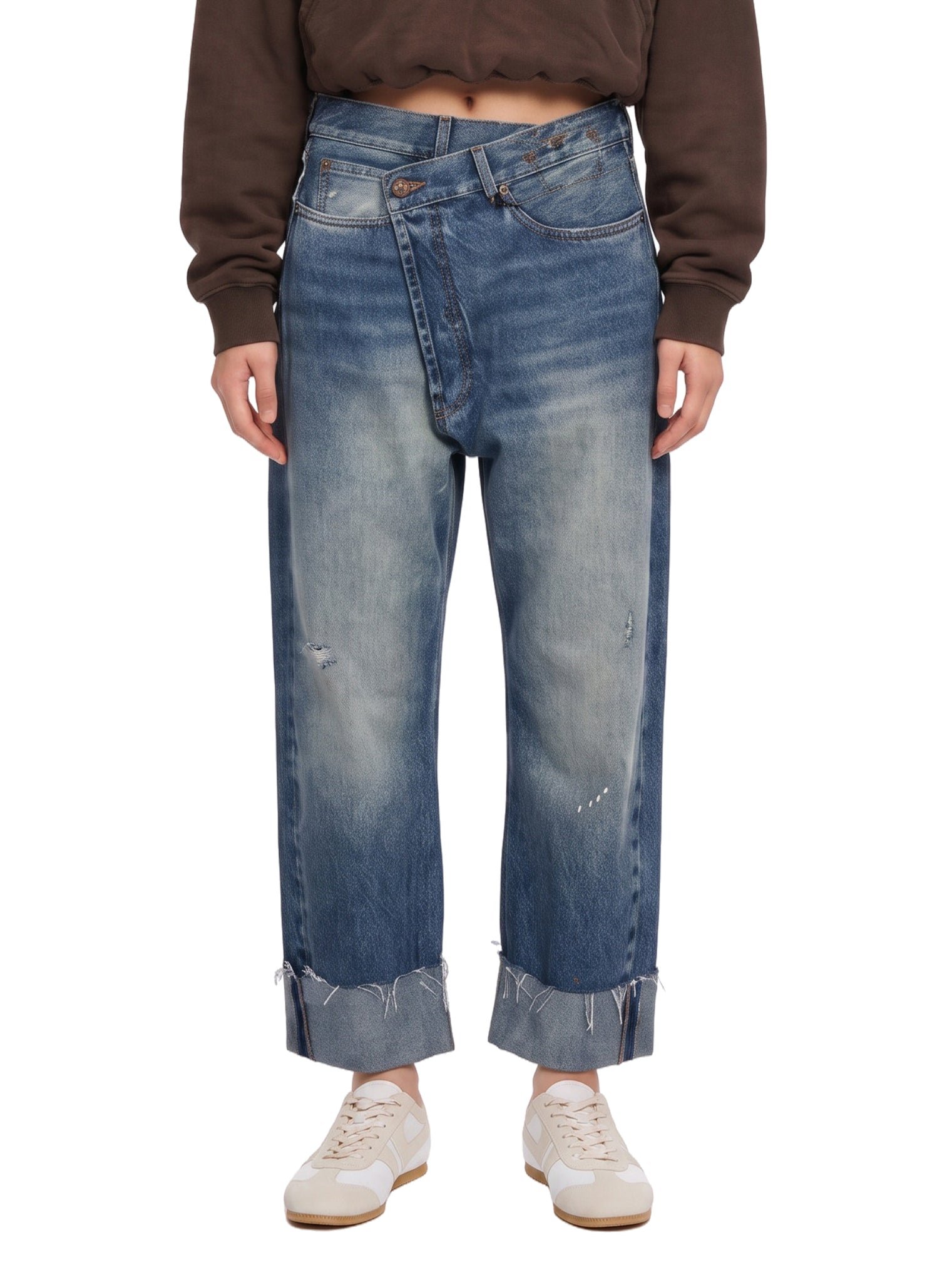 Jeans Layton chiusura crossover in blu 