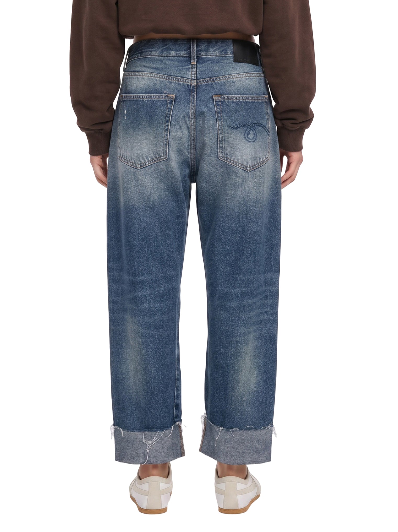 Jeans Layton chiusura crossover in blu 
