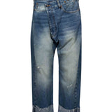 Jeans Layton chiusura crossover in blu 