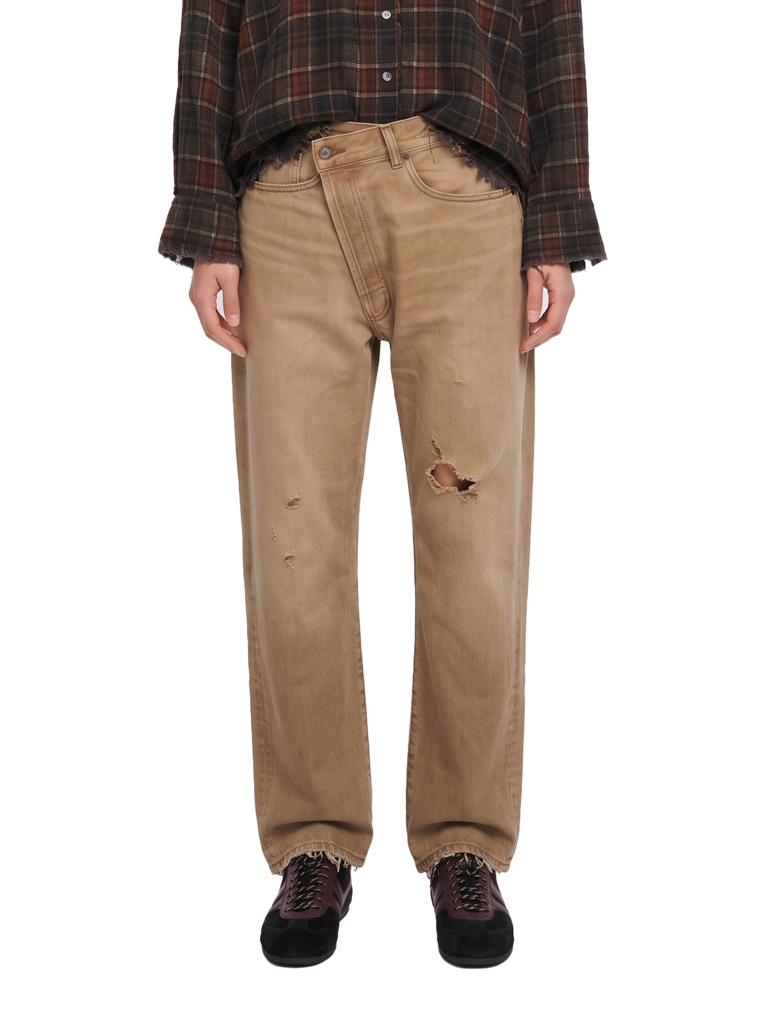 Jeans Layton chiusura crossover in beige 