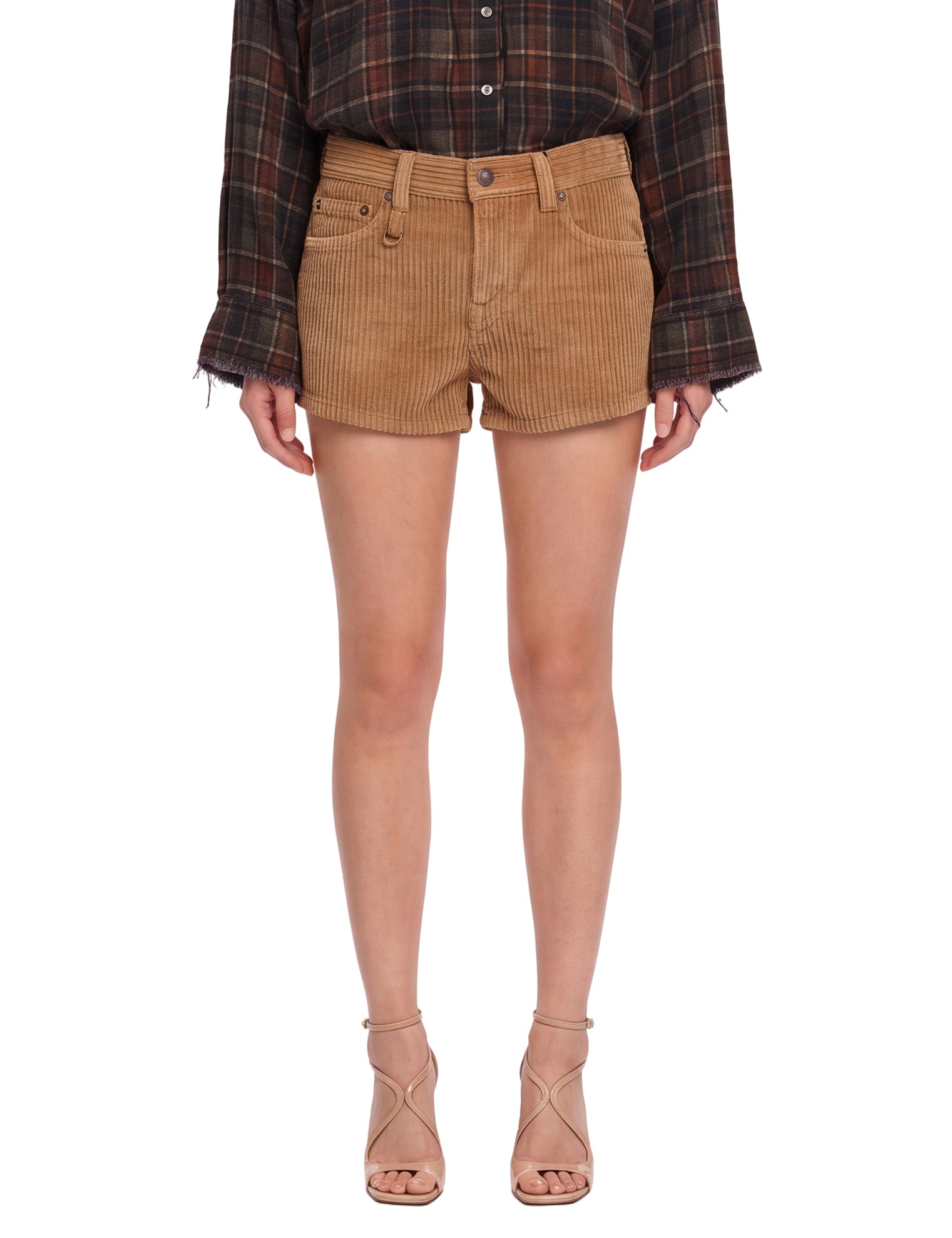 Shorts a costine Effie in beige 