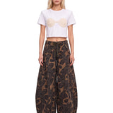 Jeans cargo Sixouxsie in marrone 