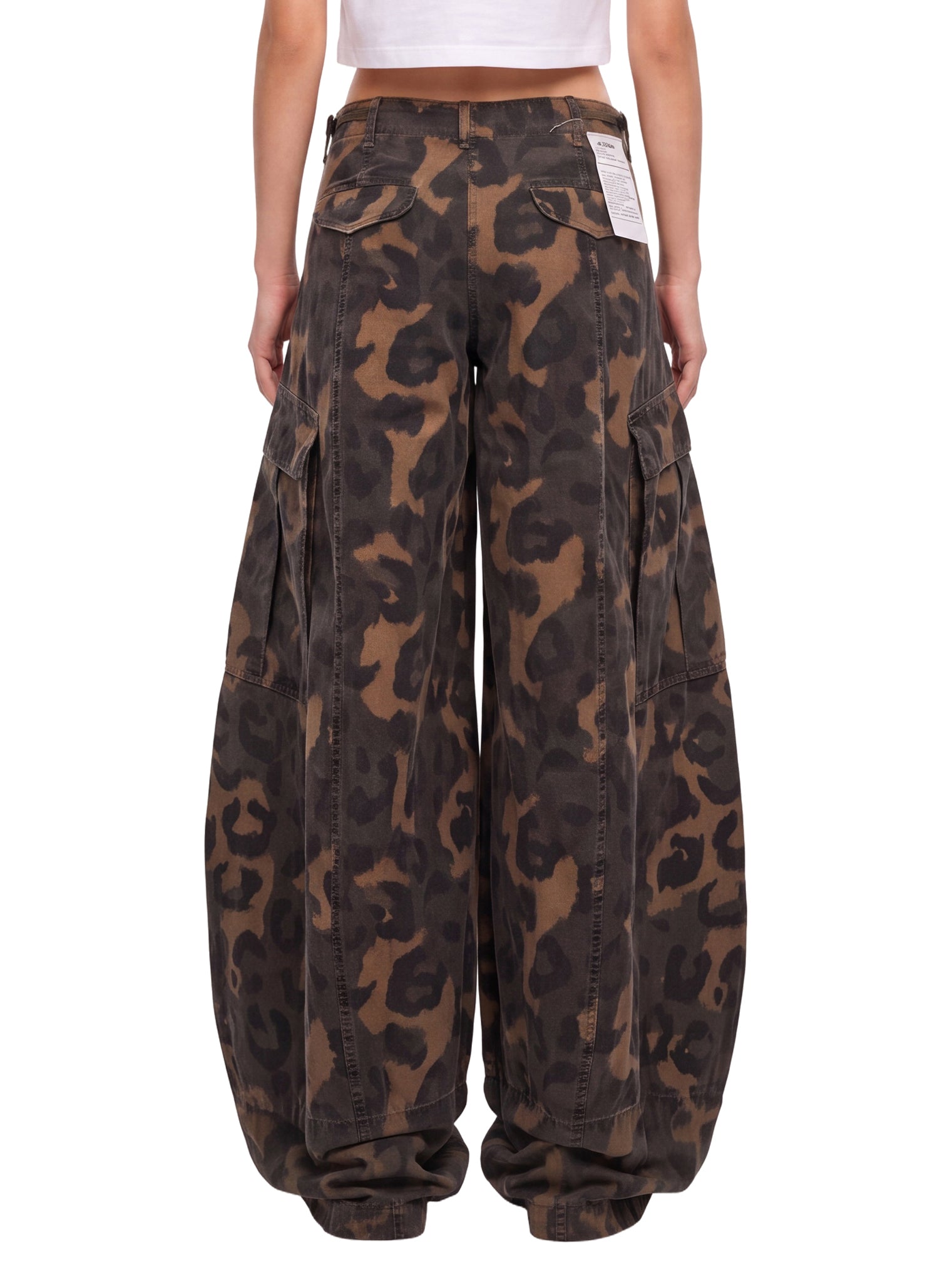 Jeans cargo Sixouxsie in marrone 