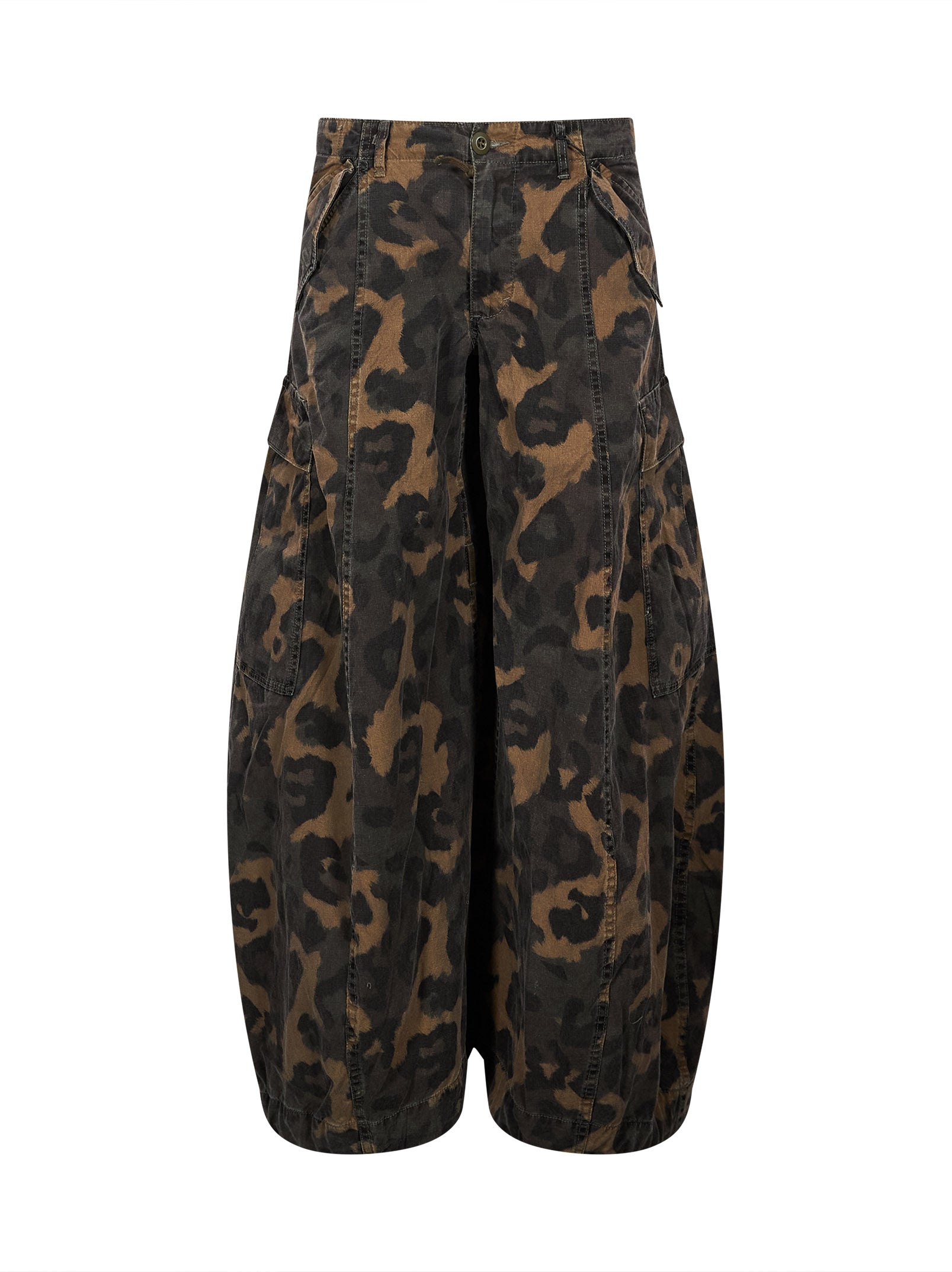 Jeans cargo Sixouxsie in marrone 