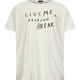 T-shirt "Give me a break" in avorio 