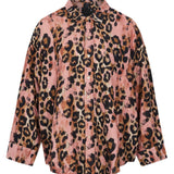 Camica stampa animalier in rosa 