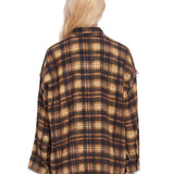 Camicia a quadri in marrone 