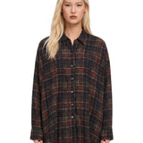 Camicia reversibile a quadri multicolor 