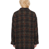 Camicia reversibile a quadri multicolor 